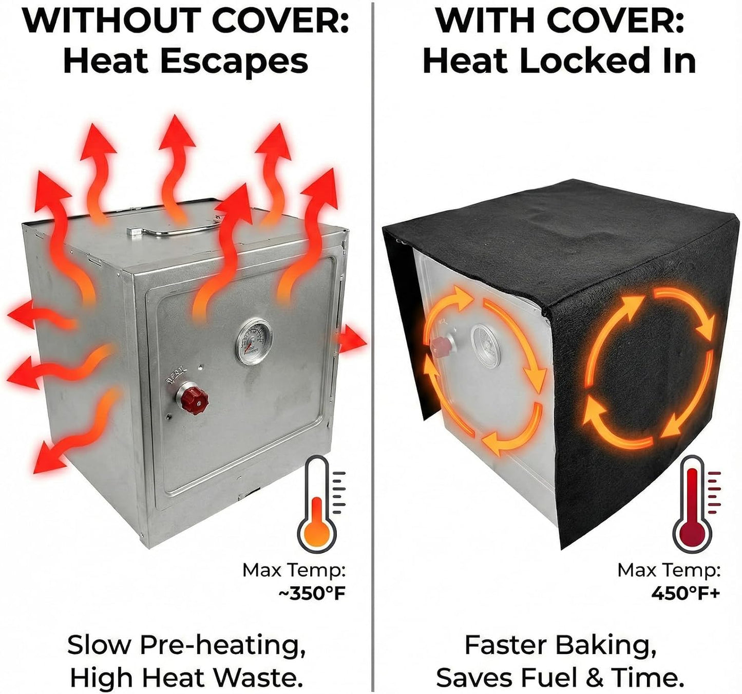 Cubierta horno camping resistente al calor