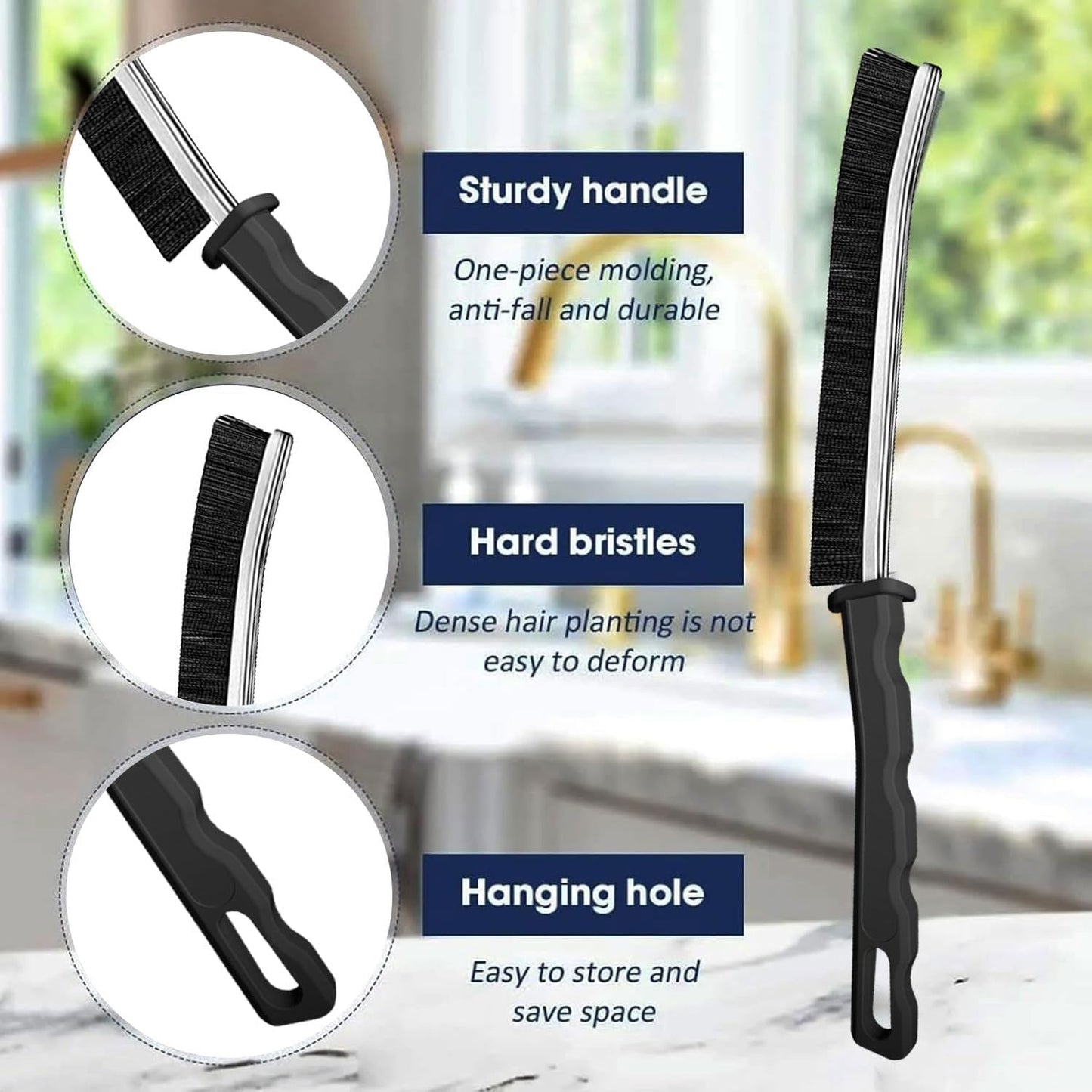 Cepillo hendiduras multifuncional para baño cocina hogar 6 pzas