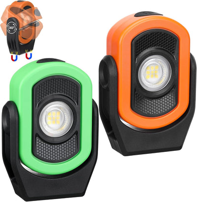2 Luces magnéticas 780lm LED recargable USB para taller mecánico
