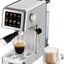 Máquina café compacta 20 bar varilla vapor jarra acero inox