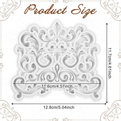 Molde silicona barroco 3D para decorar pasteles y cupcakes