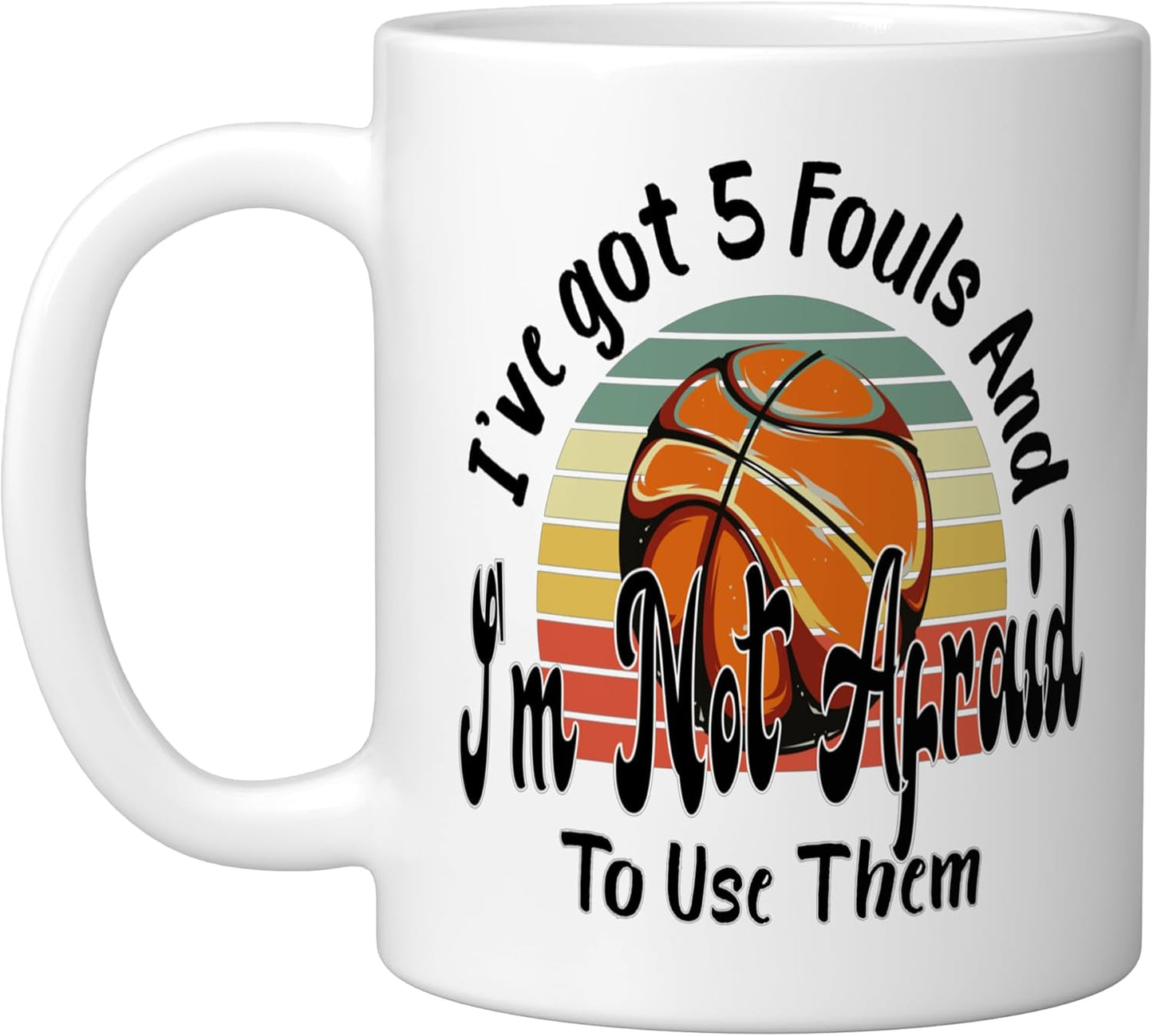 Taza Cerámica De Baloncesto Blanca
