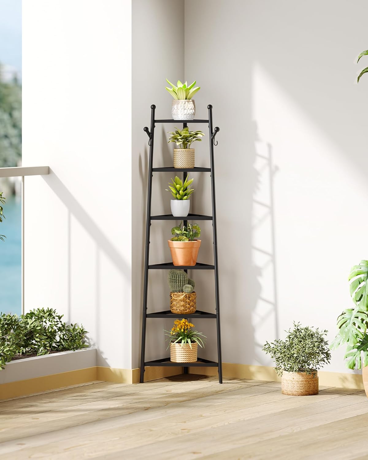 Soporte utensilios cocina 6 niveles torre triangular