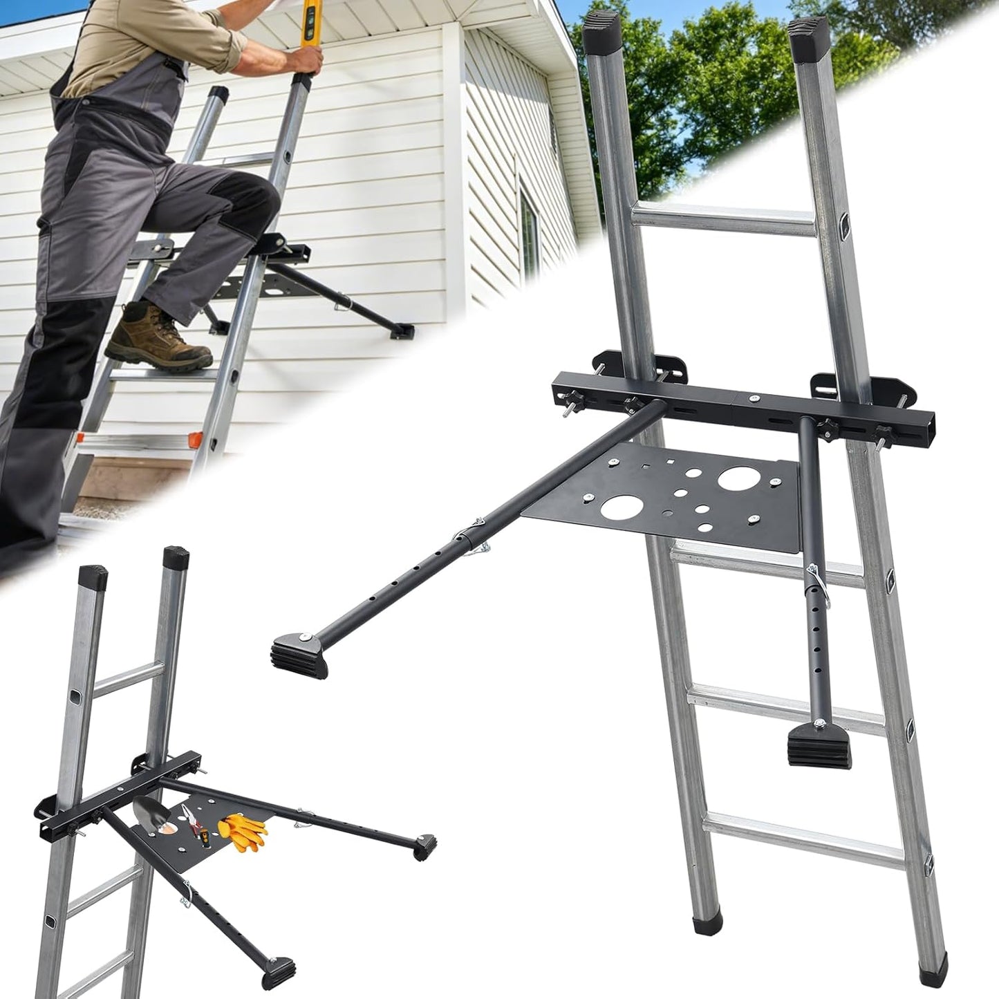 Estabilizador escalera techo patas ajustables 20.4-29.5pulg