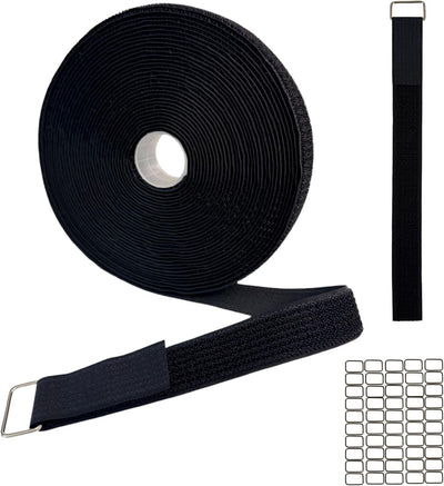 Correas gancho bucle 1pulg x32pies con hebillas metálicas