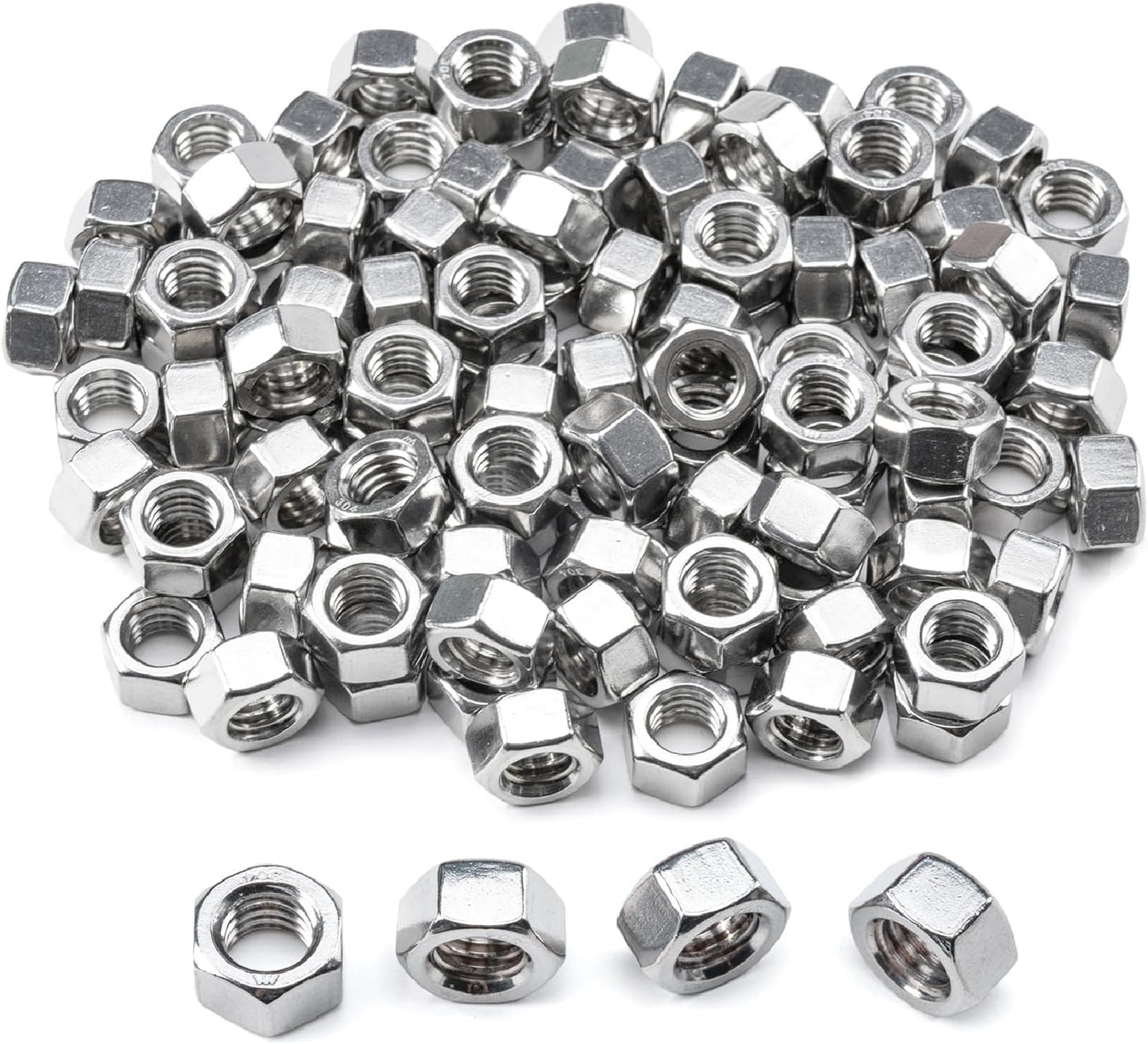 Tuercas hexagonales 3/8 pulg acero inox cierres SAE