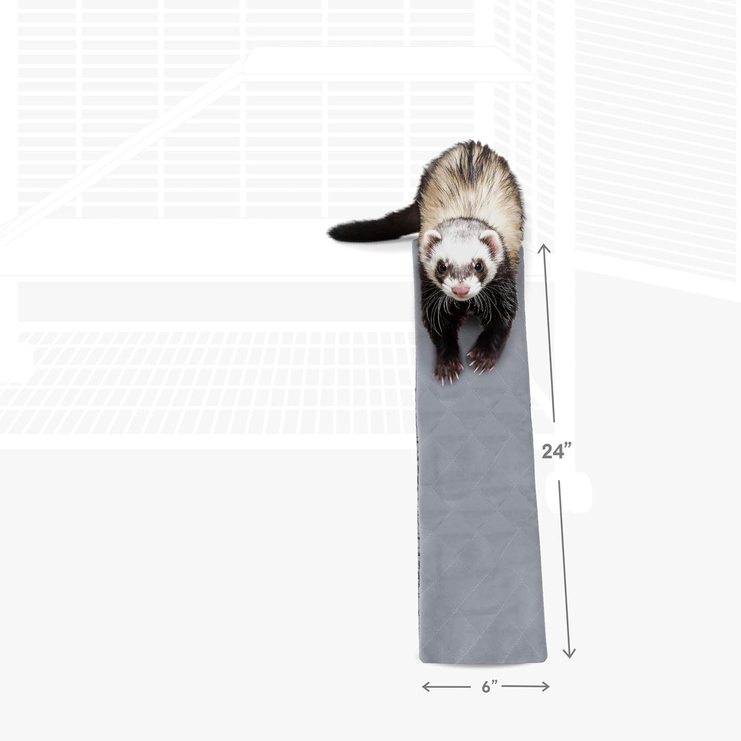Cubierta rampa ajustable forro polar para jaula Ferret Nation