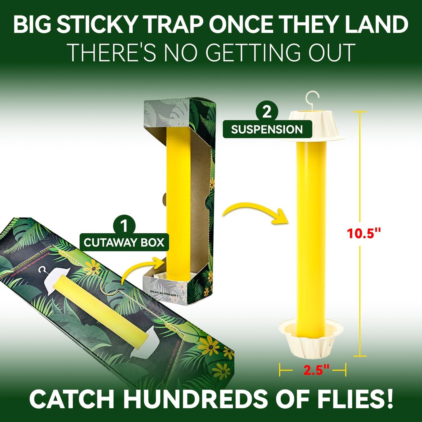 2 Trampas Adhesivas Amarillas para Mosquitos