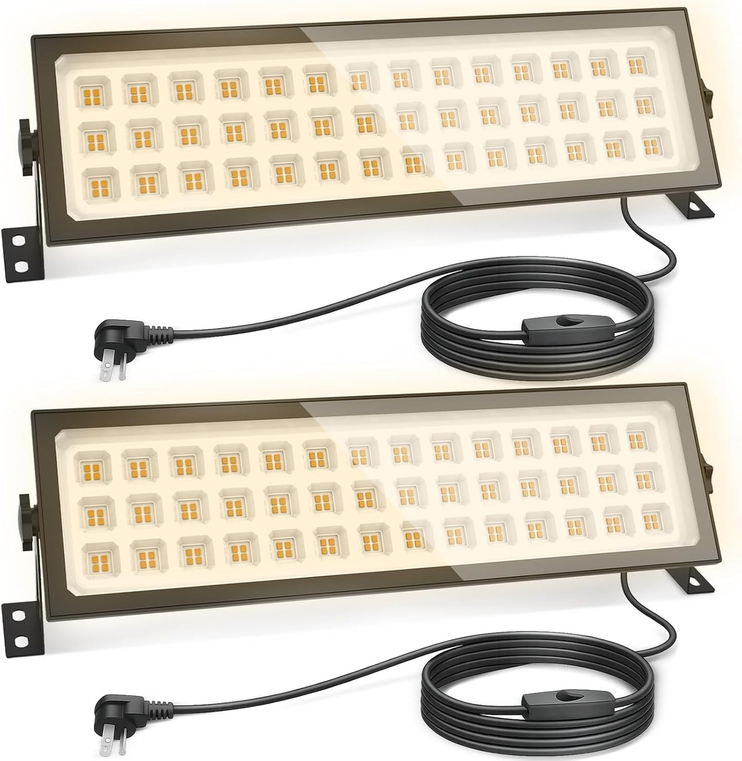 2 Luces LED enchufables aluminio garaje 3000K