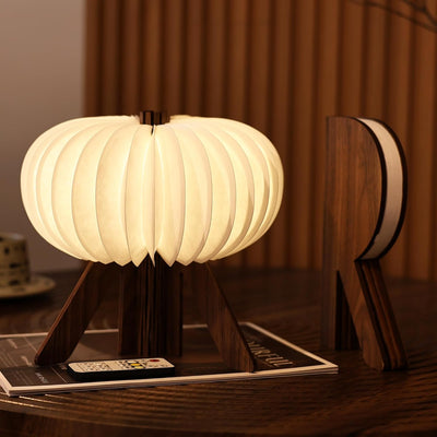 Lámpara mesa forma R control táctil 3 colores luz nocturna