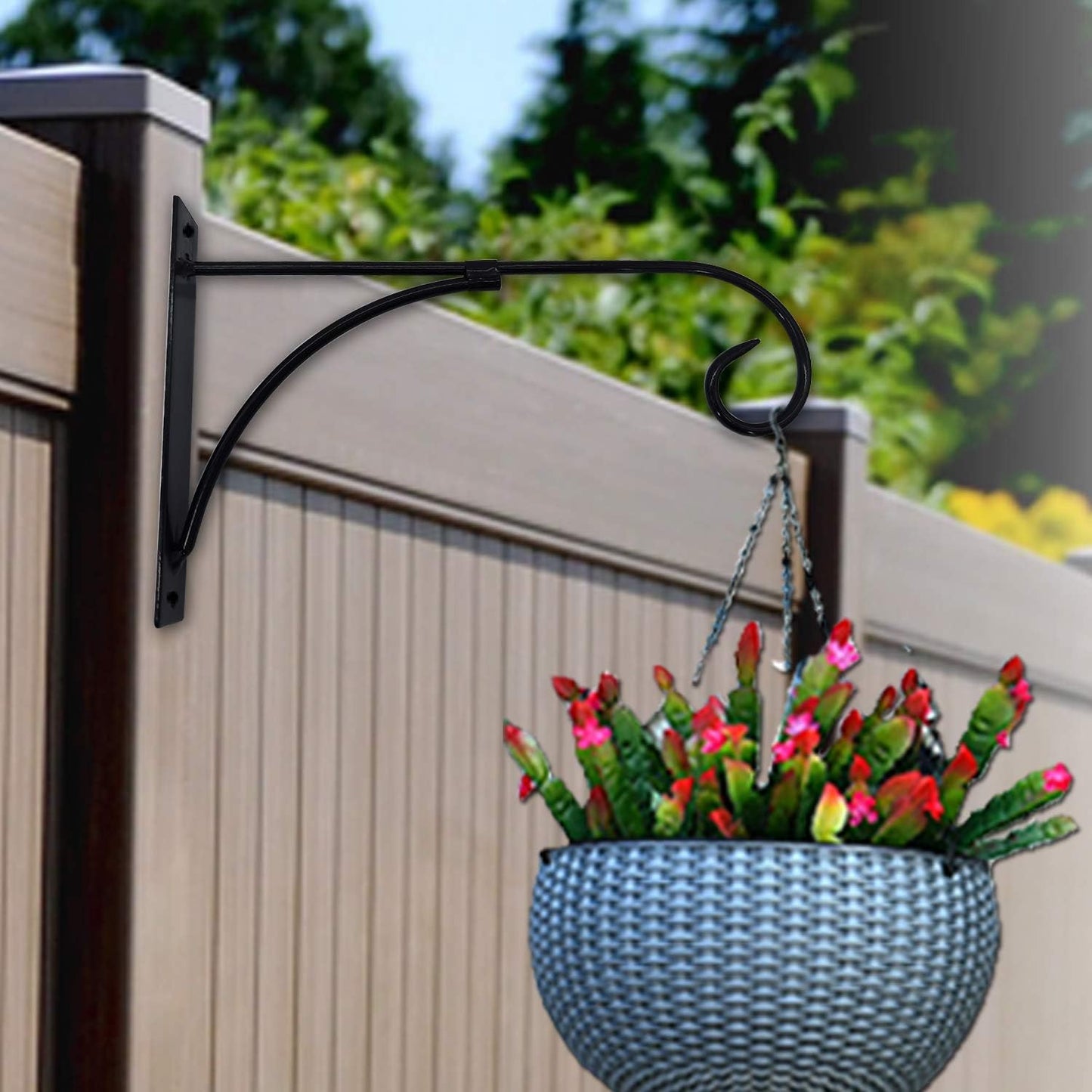 4 Soportes colgantes plantas 10x6pulg metal