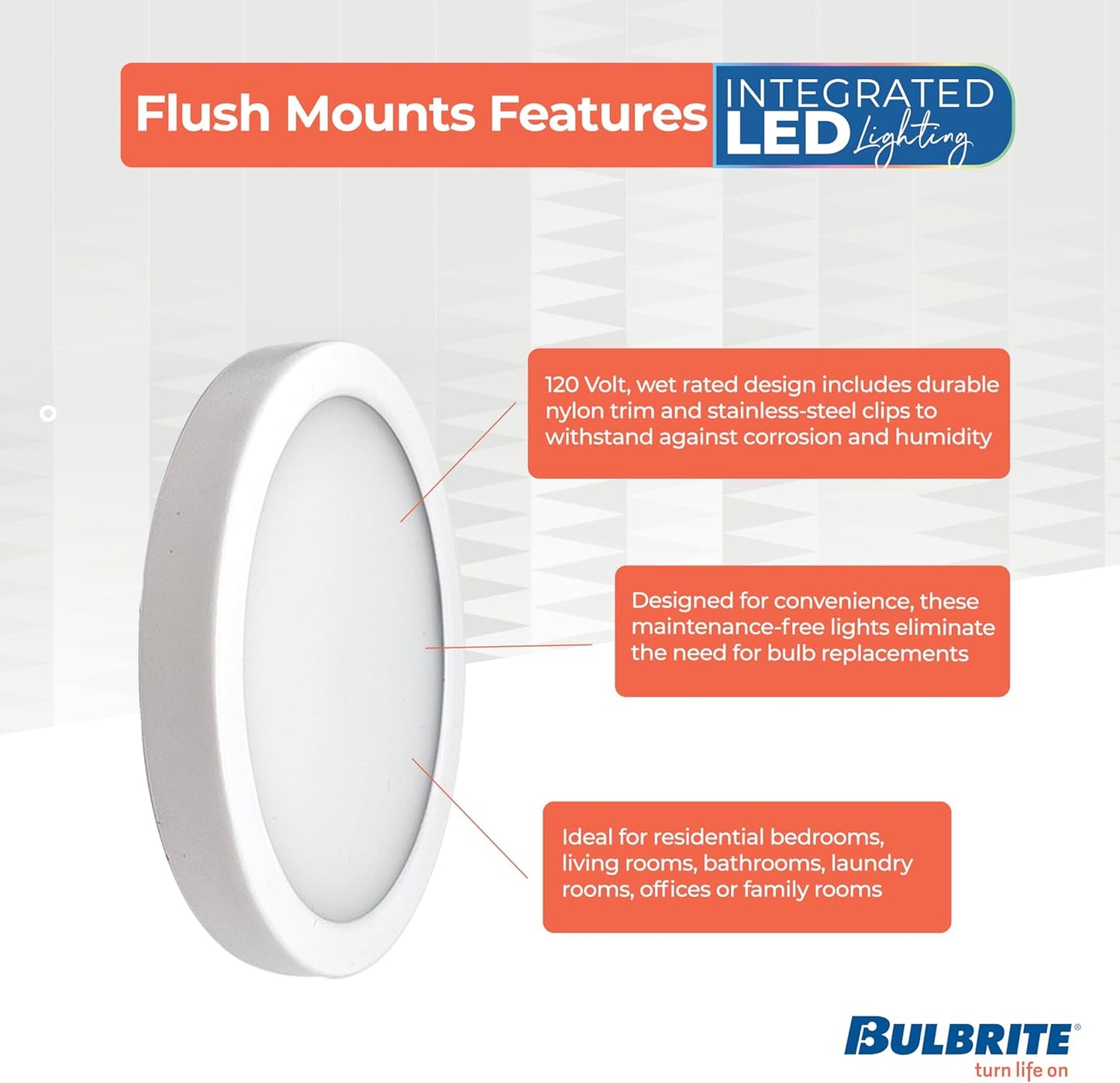 Lámpara techo LED redonda 5pulg 10.3W 3000K blanco moderno