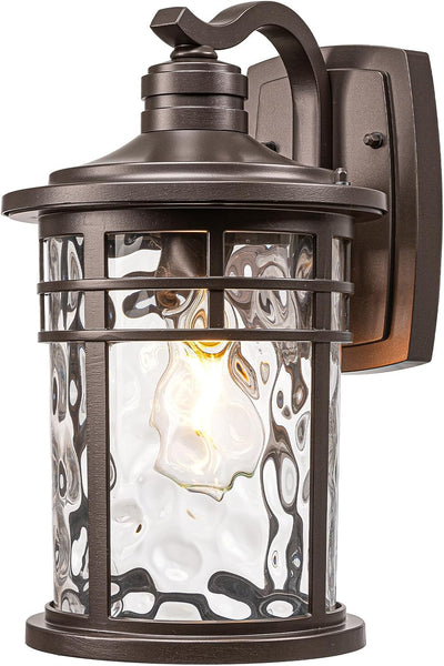 Luces pared exterior 12pulg acabado ORB enchufe E26