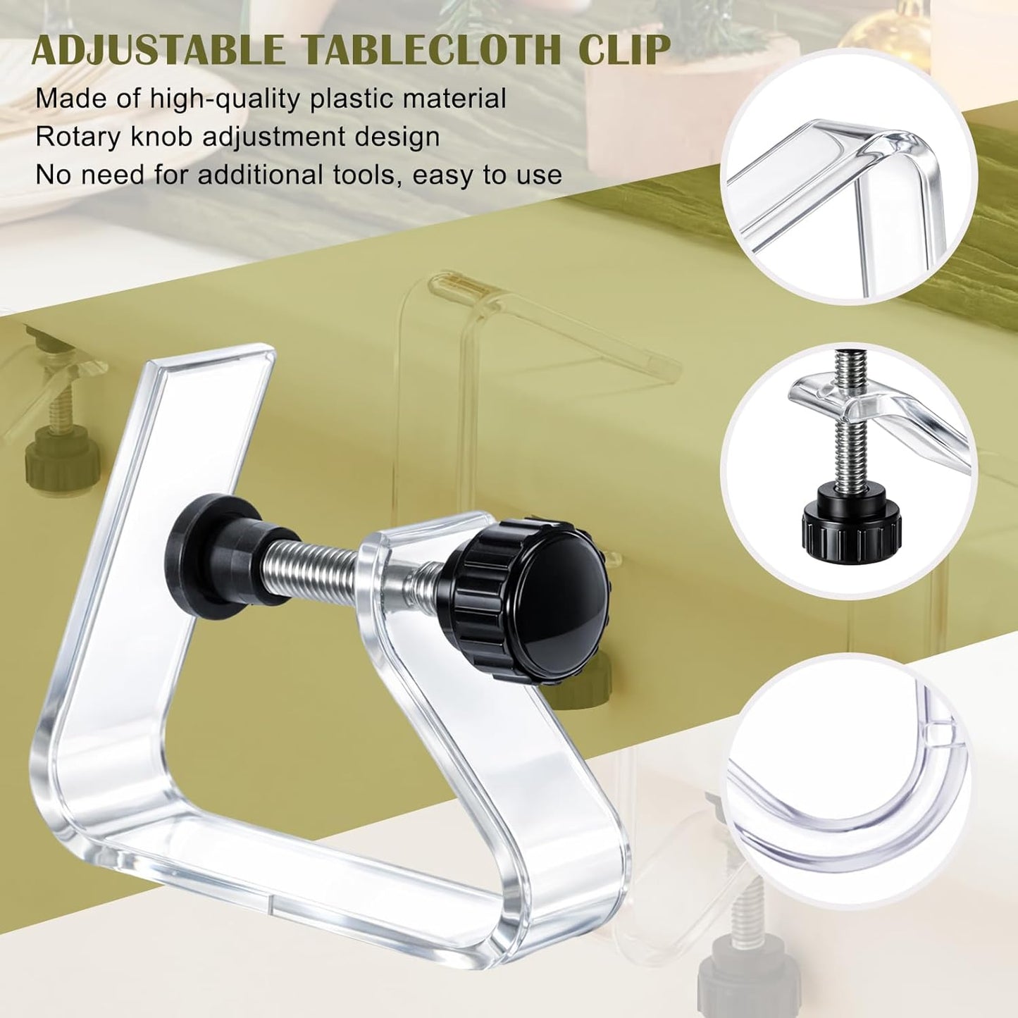 Clips ajustables para mantel Lewtemi resistentes al viento