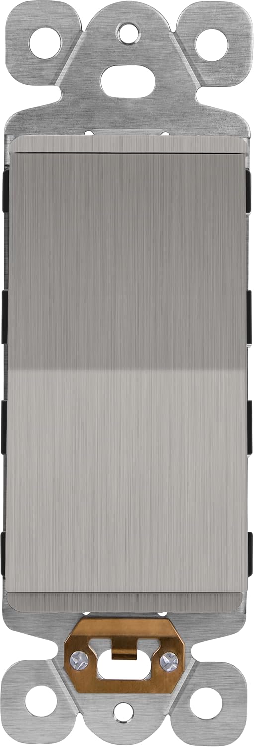 Interruptor pared níquel cepillado diseño minimalista