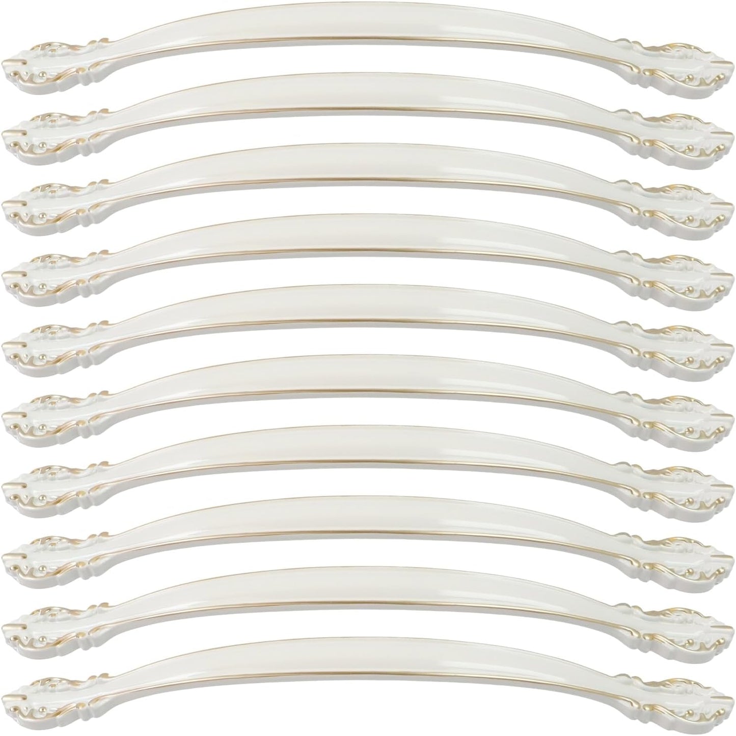 Manija gabinete blanco marfil 9.65pulg centros 7.56pulg