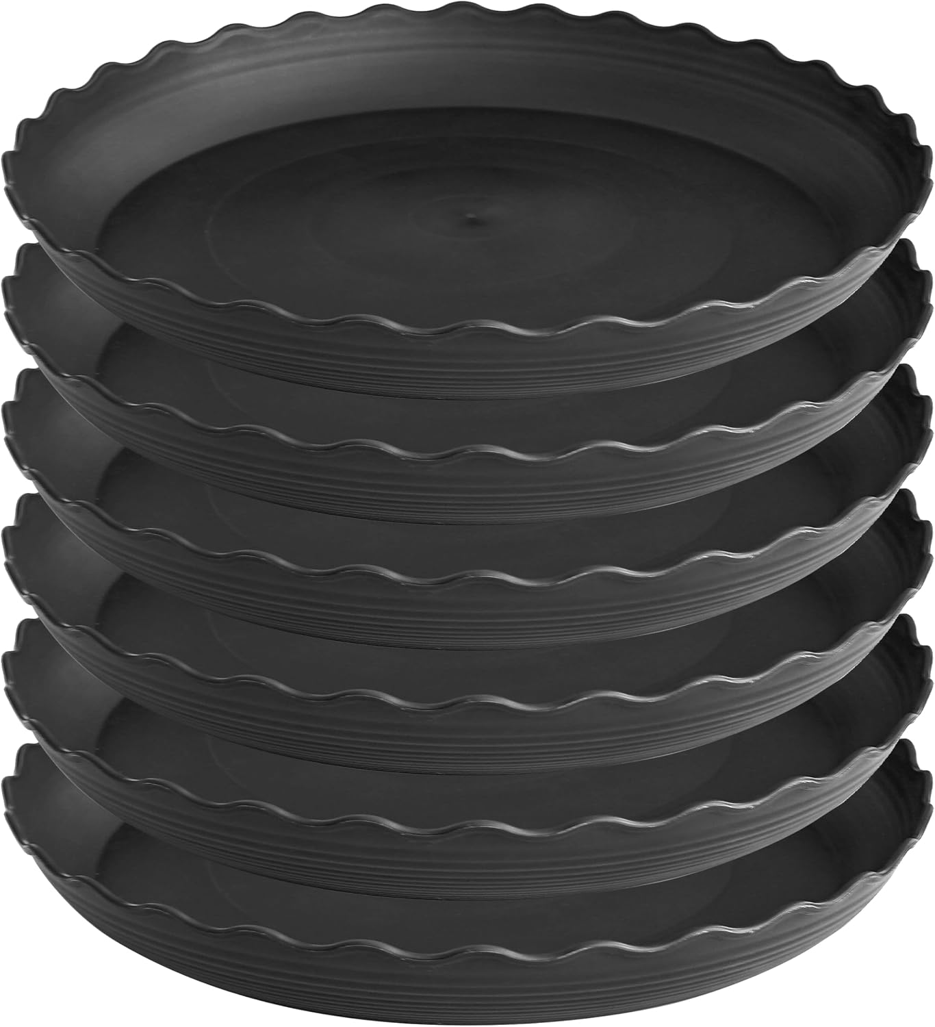 6 Pzas Platillo Plástico para Plantas 12pulg Resistente