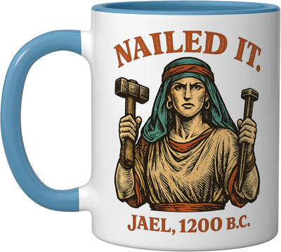 Taza Cerámica Bíblia Vintage Azul/Blanco