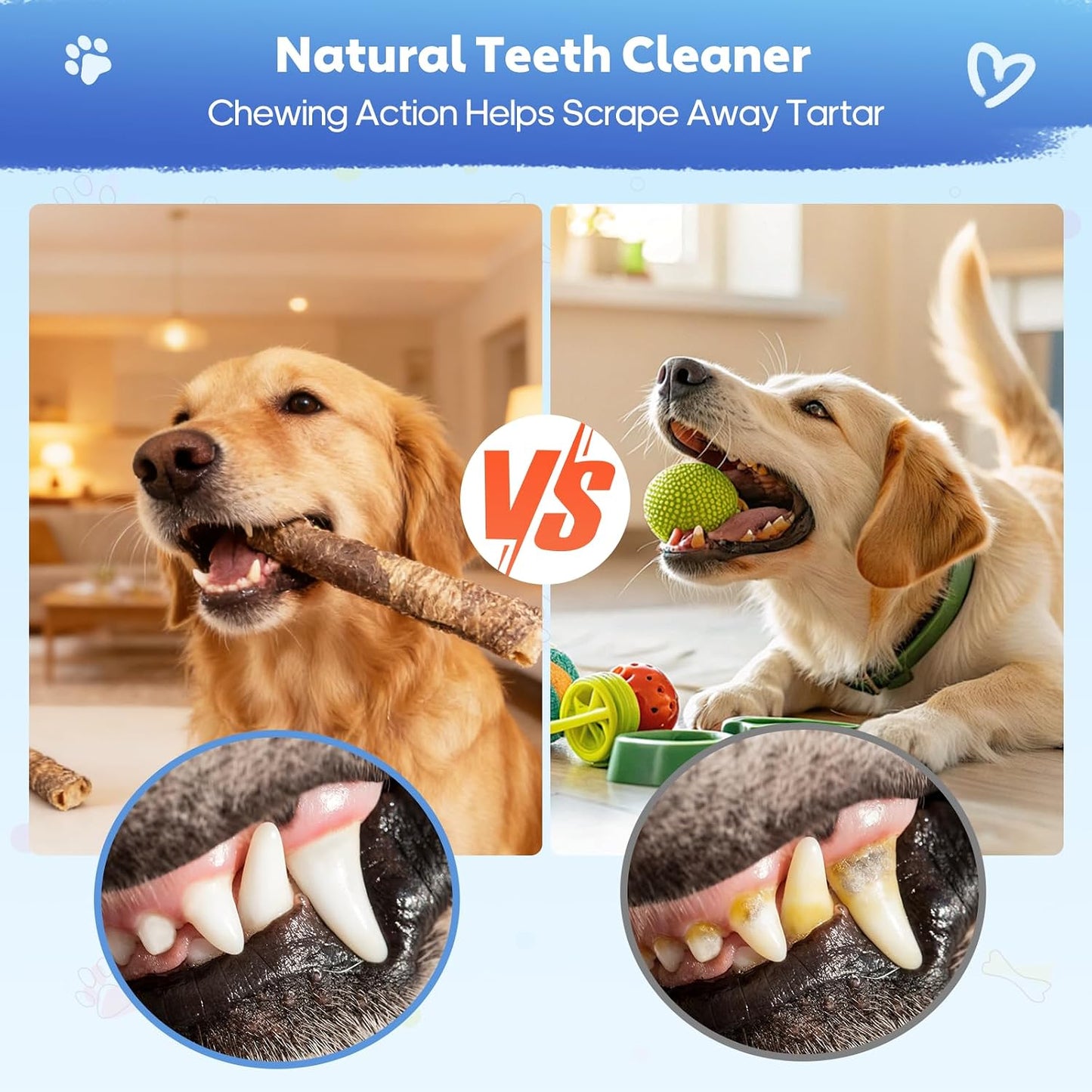 Rollos piel bacalao perros omega-3 limpieza dientes