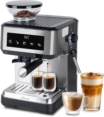 Cafetera Espresso 20 Bar Acero Inox Capuchino Led