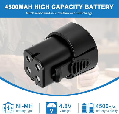 Batería Ni-MH 4.8V 4.5Ah para Dremel 7300-PT