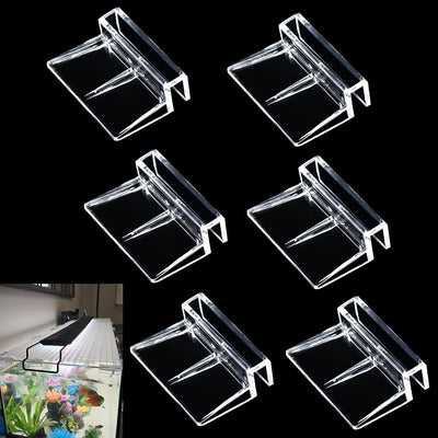6 Clips Acrílico Vidrio para Tapa Acuario 0.197-0.236pulg