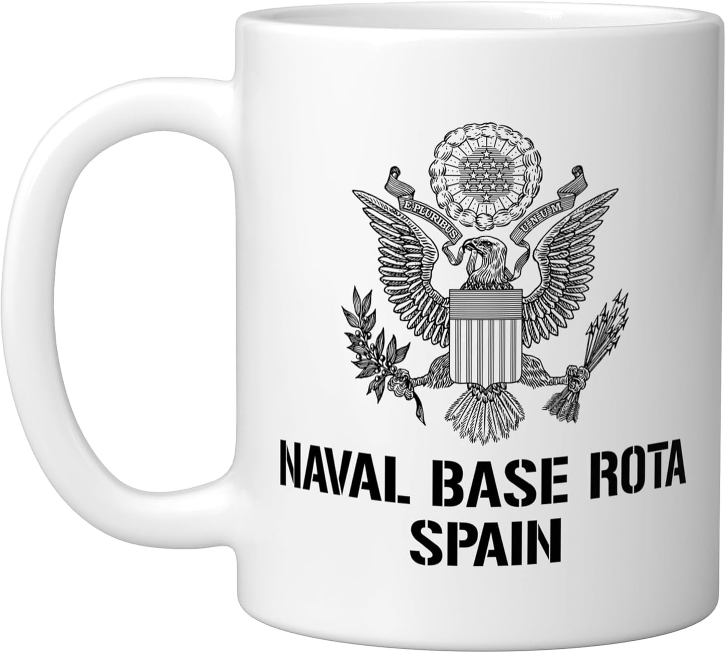 Taza de cerámica Naval Base Rota color blanco