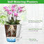 Macetas orquídea riego automático 6pulg pack 2 plástico blanco