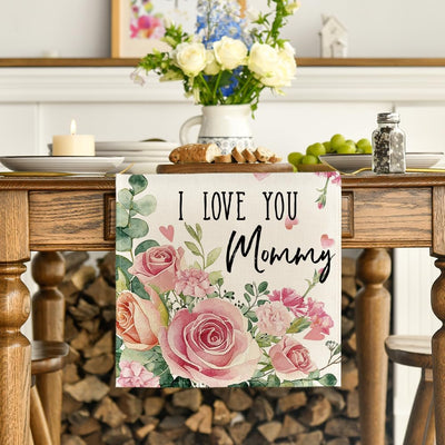 Camino de mesa Artoid Mode diseño floral primaveral para día de la madre