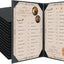 15 Fundas Menú Cuero Sintético 8.5x11pulg Negro Estilo Libro