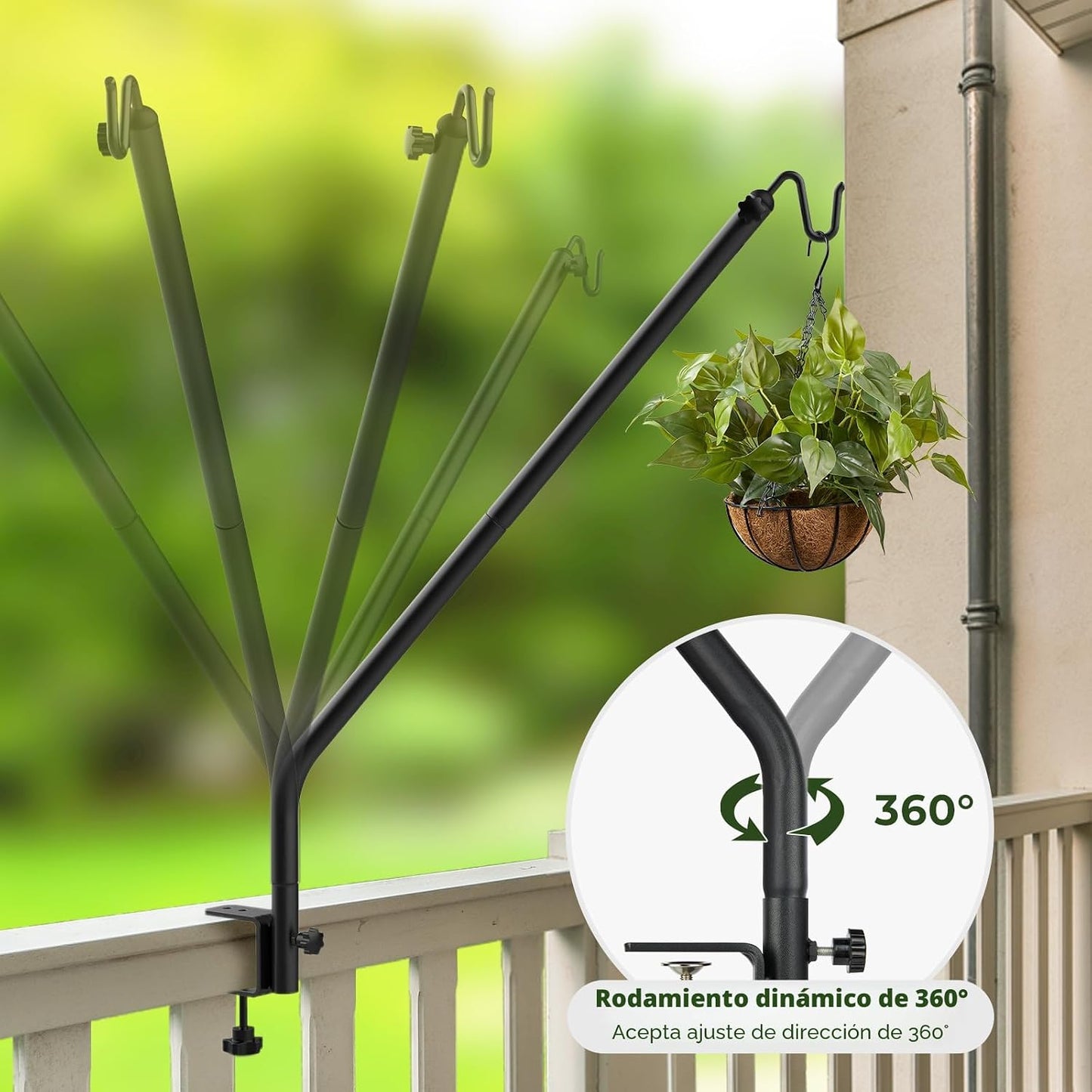 Gancho cubierta metal ajustable 27-39pulg para comederos