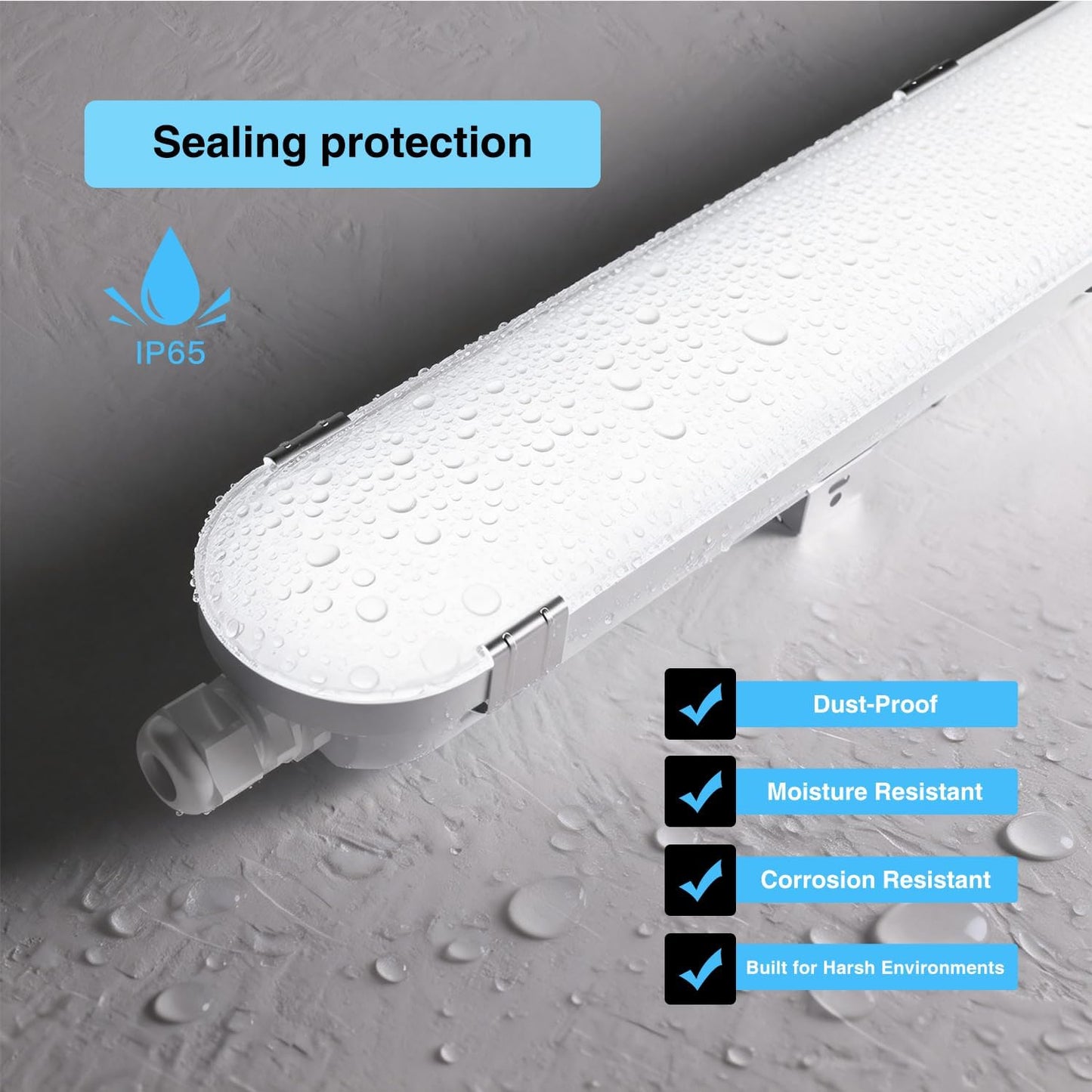 Lámpara LED hermética 4ft 7800lm 5CCT IP65 ETL