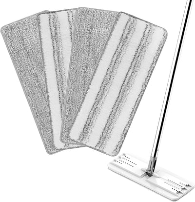 4 Almohadillas microfibra para trapeador Joymoop 13x4.9pulg
