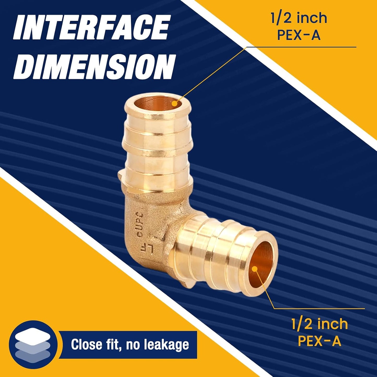 Set 10 Accesorios Codo 90° Pex-A Latón Anti-Fugas