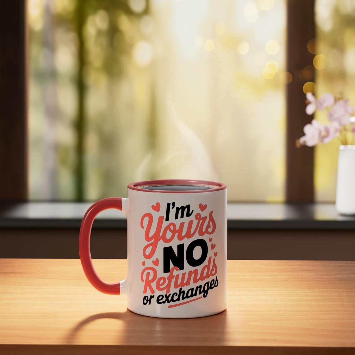 Taza cerámica I'm Yours Roja/Blanca sin devoluciones ni cambios