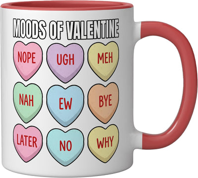 Taza de cerámica sarcástica con corazones divertidos antiamor