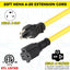 Cable extensión Nema 6-20 25ft enchufe macho a hembra 20A