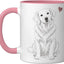 Taza Cerámica Golden Retriever Rosa/Blanco