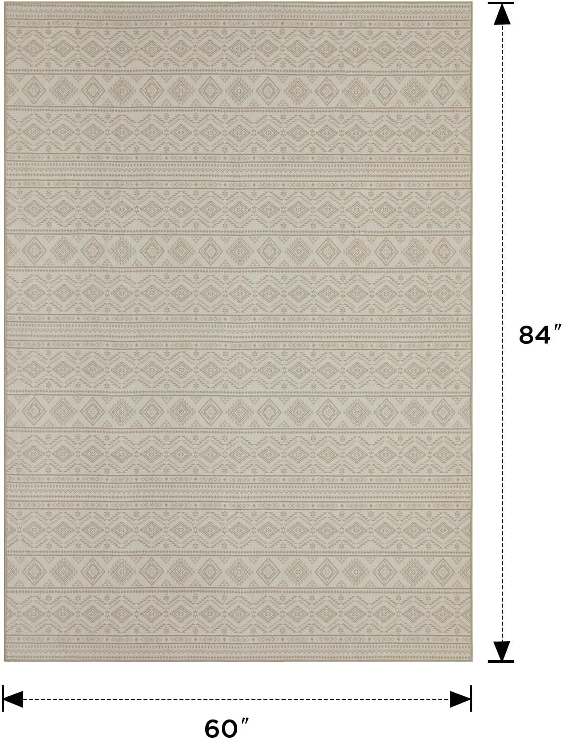 Alfombras área 5x7ft sala antideslizantes bohemias lavables