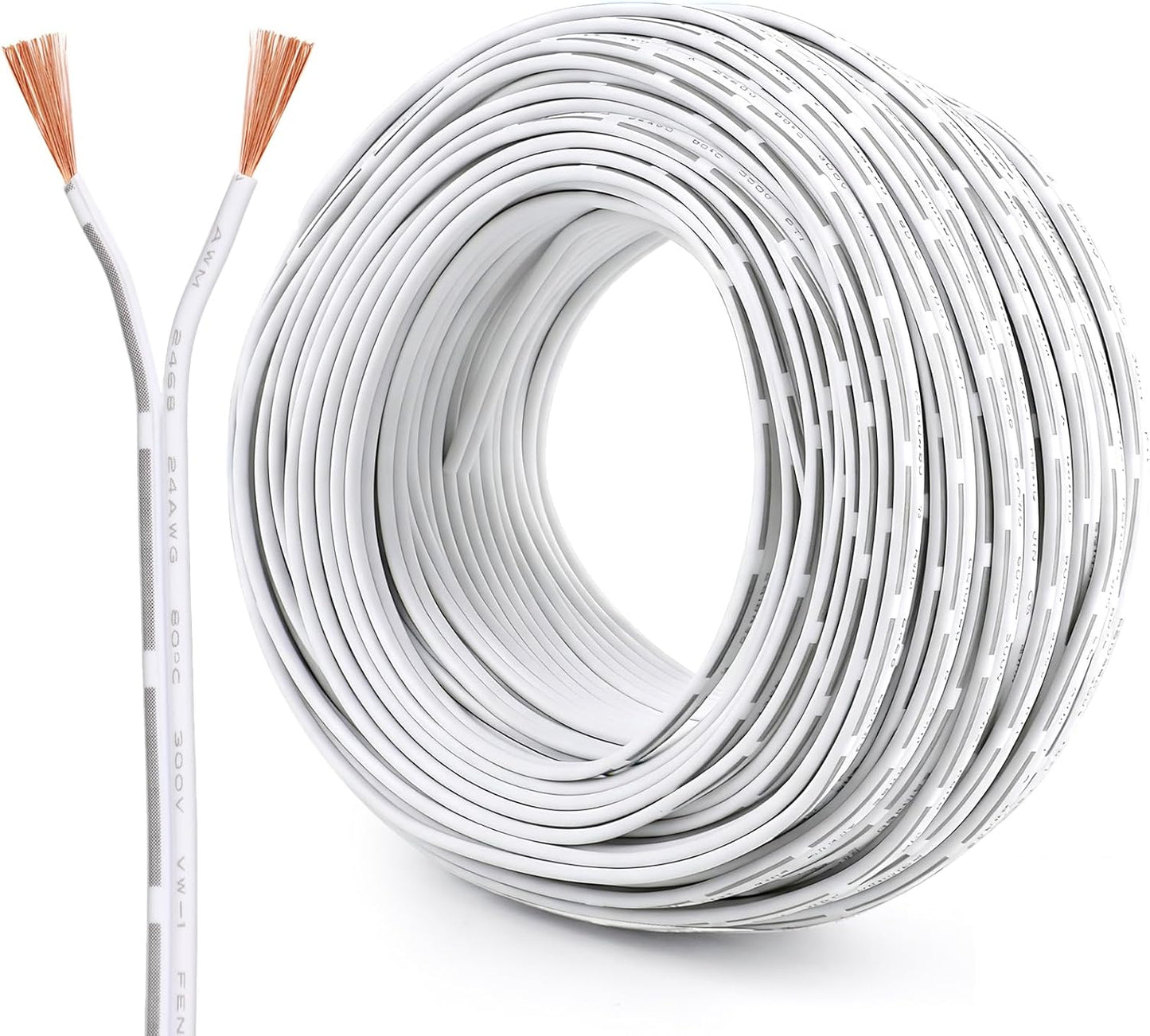 Cable puerta garaje 150pies 24AWG 2 conductores sensor blanco