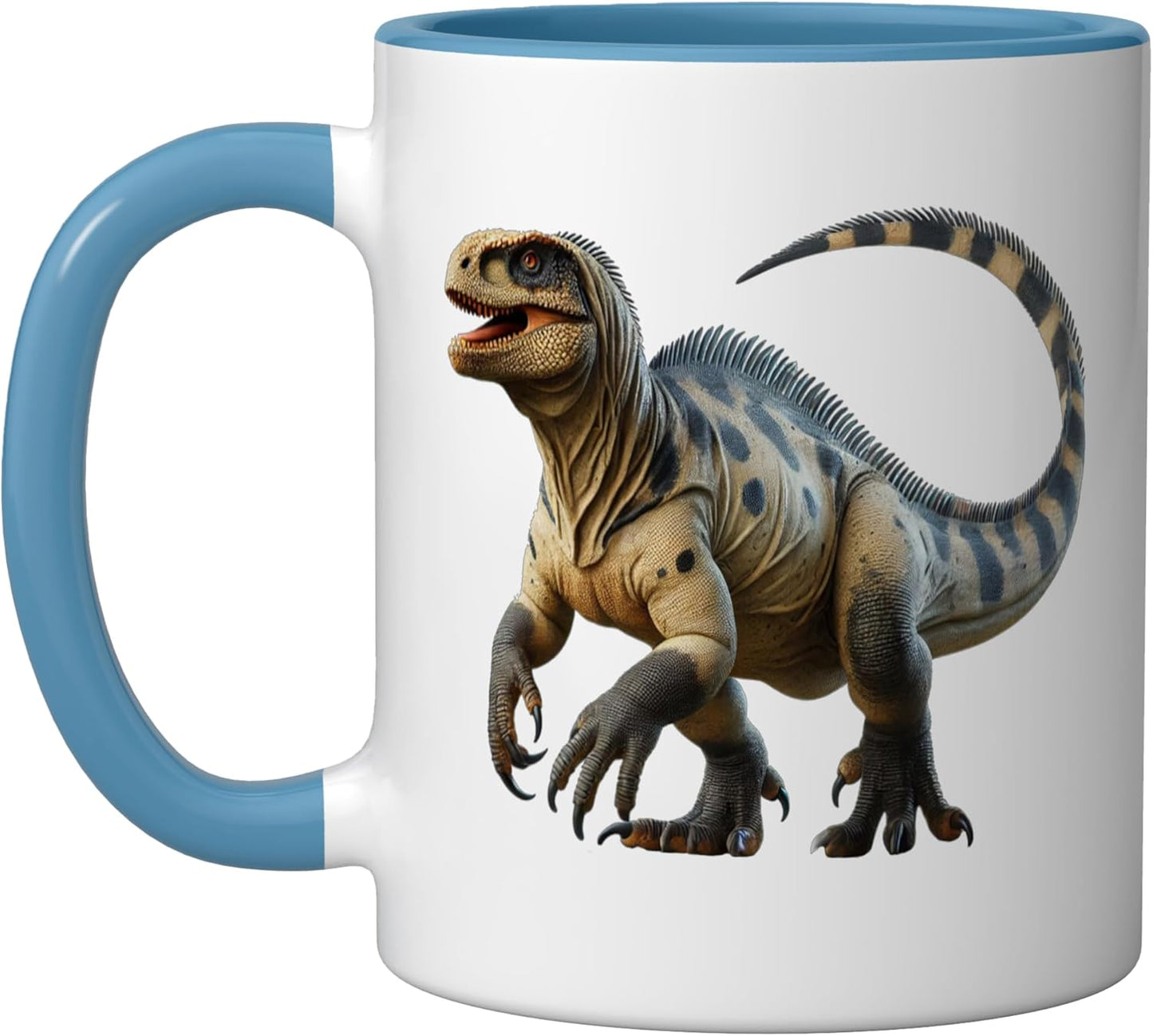Taza Cerámica Iguanodon Azul/Blanco