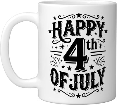 Taza cerámica patriótica con bandera estadounidense
