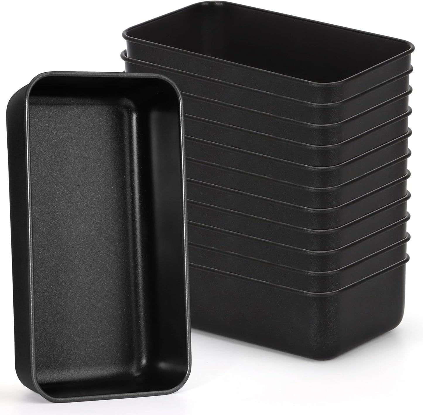 Juego moldes pan acero inox 9x5pulg negro