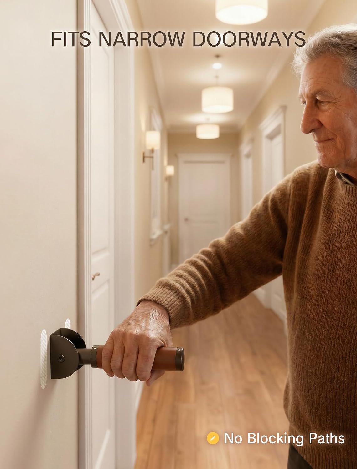 Barra agarre plegable magnética para baño adultos