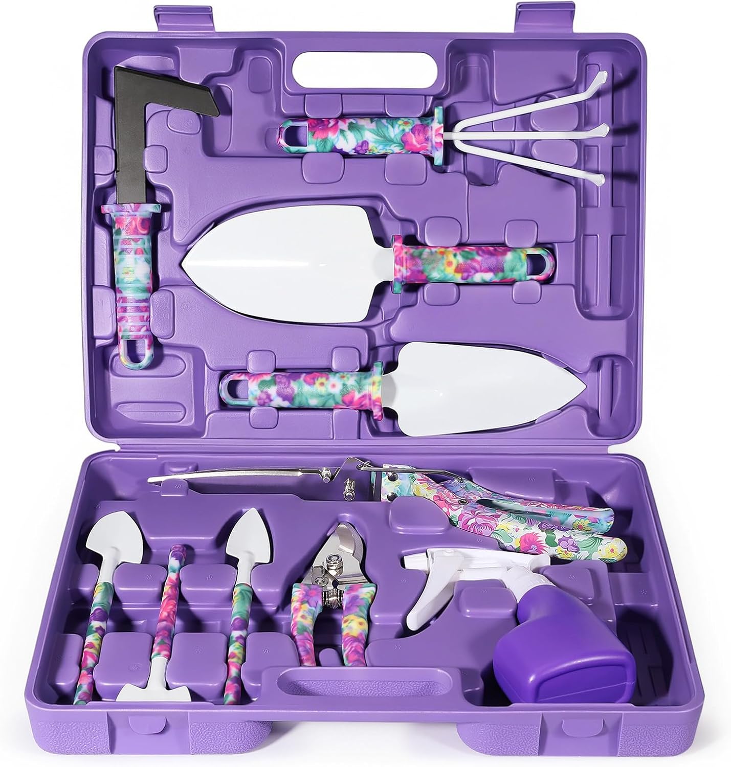 Set 10 Herramientas Jardinería Portátiles Mango Ergonómico
