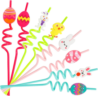 Popotes reutilizables de Pascua para bebidas y cócteles