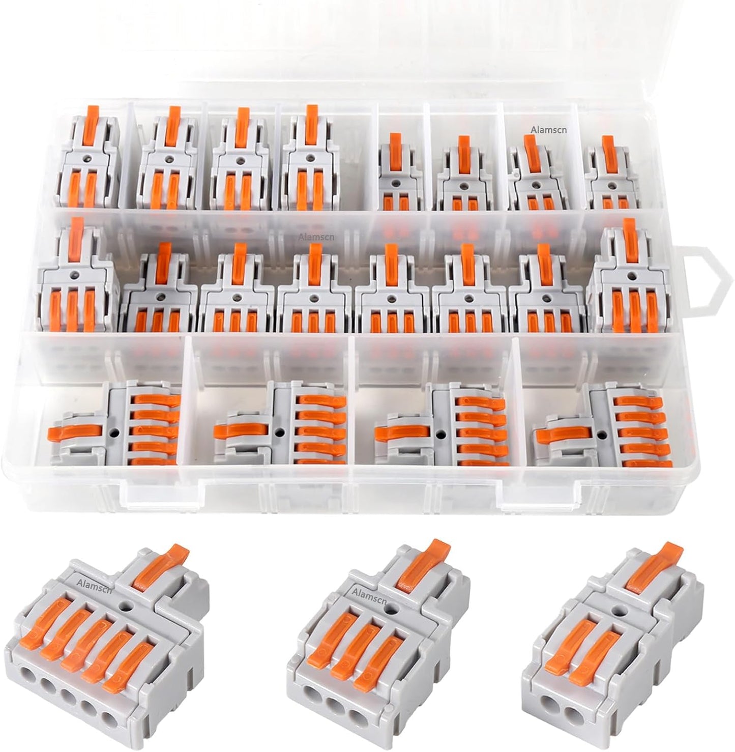 Kit conectores cable palanca empalme rápido AWG 24-12