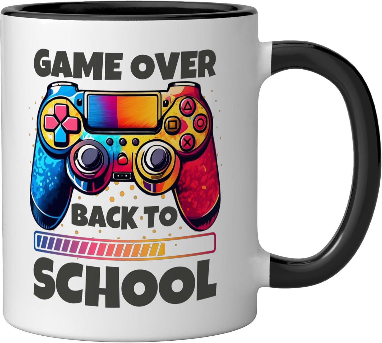 Mug cerámico para controlador de juegos niños Game Over Back To School