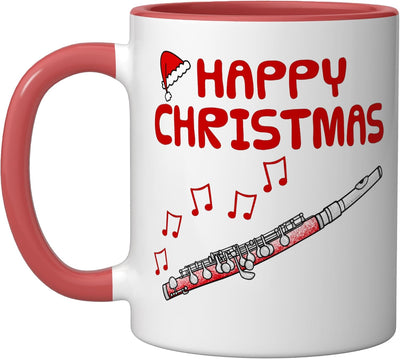 Taza cerámica para piccolo player navideño rojo/blanco