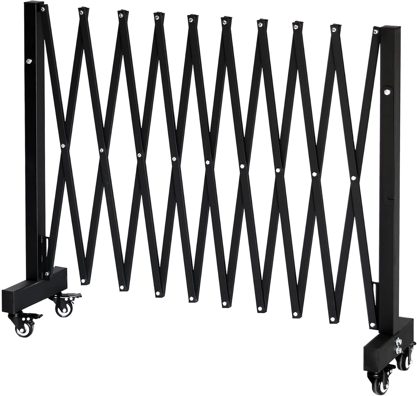 Puerta barricada expandible 11ft aluminio ruedas industrial
